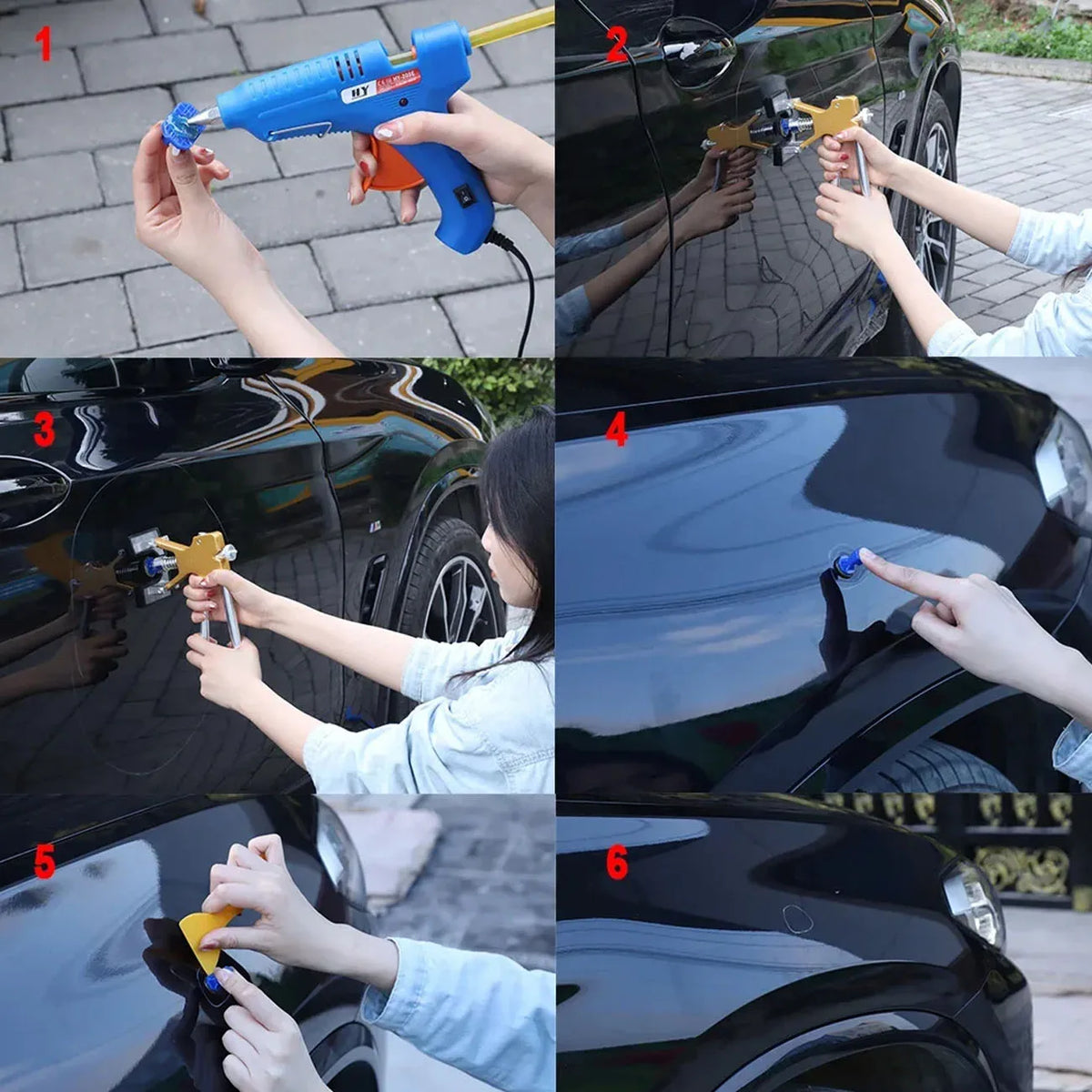 Auto Dent Repair Tools Dent Repair Kit Automotive Paintless Car Body Dent Removal Kits for Hail Damage Dents/Small Dents
