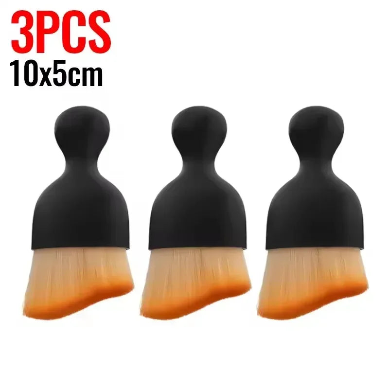 Car Interior Cleaning Brush Conditioner Air Outlet Soft Fur Clean Brushes with Shells Crevice Dust Removal Detailing Brush Tools
