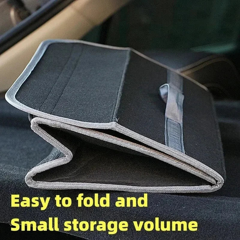Car Trunk Soft Felt Storage Box - Large Anti-Slip Compartment Organizer, Auto Boot Storage Accessories
