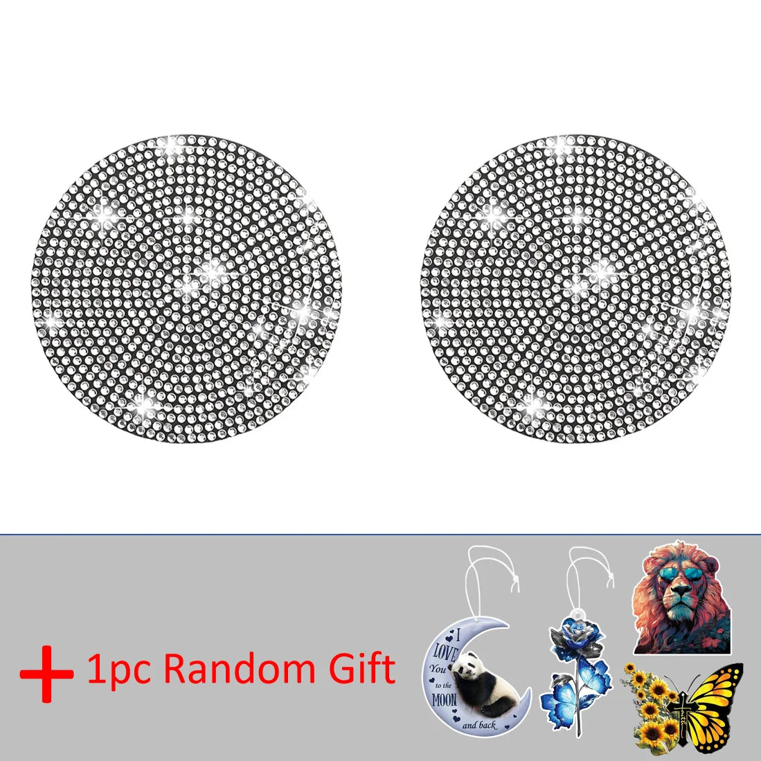 2pcs Imitation Diamond Fashion Car Cup Cushion Bling Car Cup Holder Coaster Anti-slip Popular and fashionable coasters
