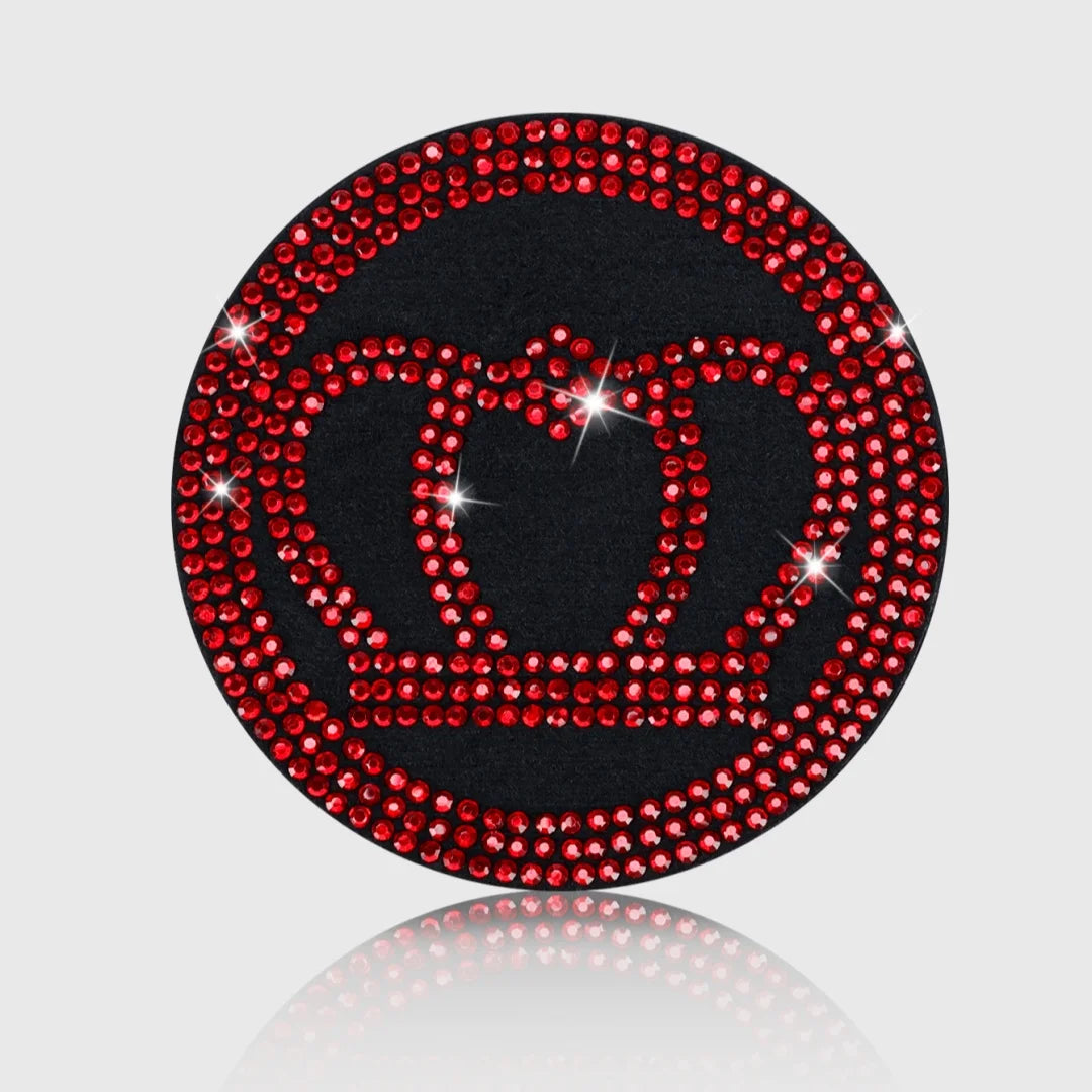 2pcs Imitation Diamond Fashion Car Cup Cushion Bling Car Cup Holder Coaster Anti-slip Popular and fashionable coasters